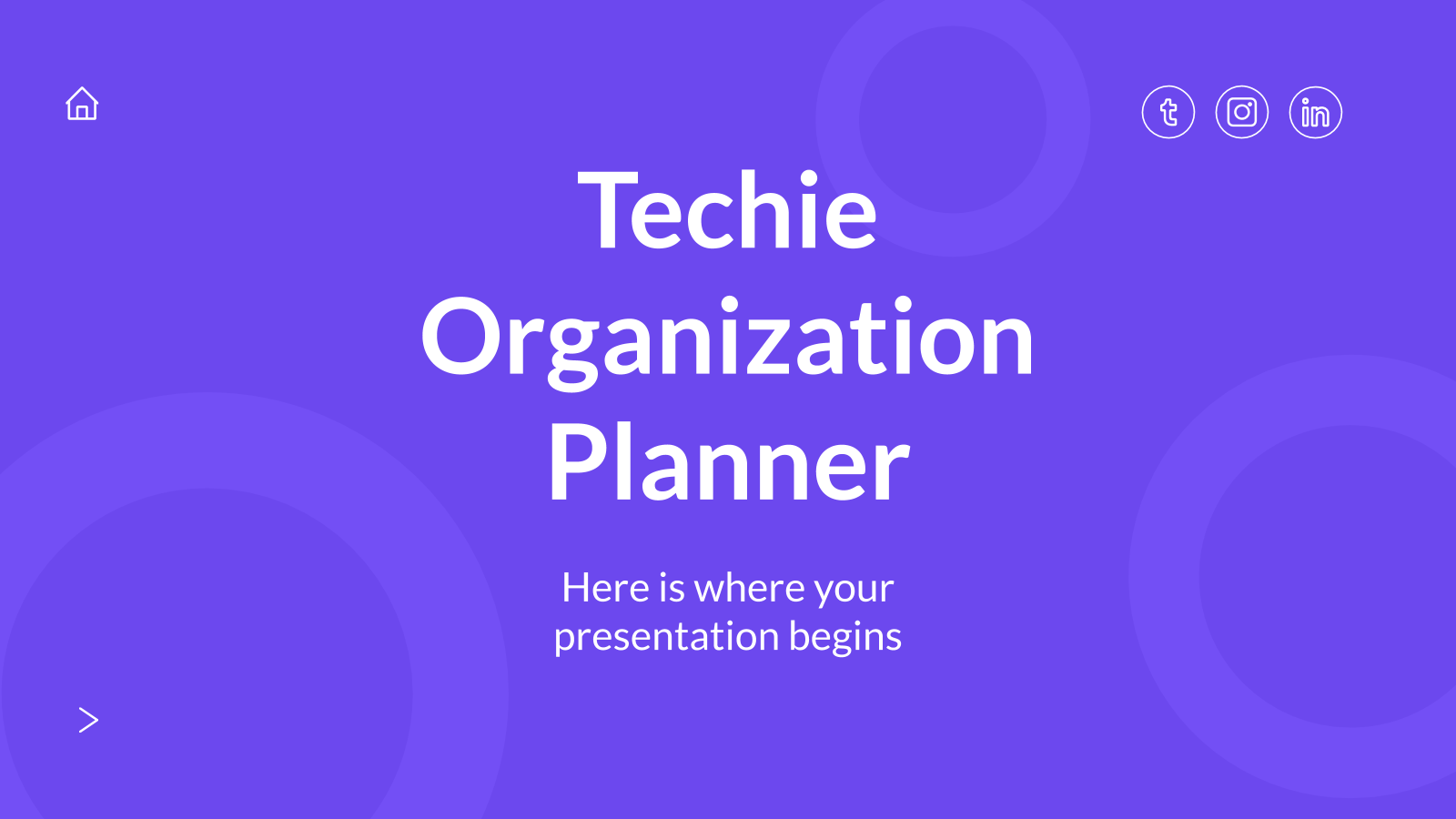 Techie Organization Planner PPT模板
